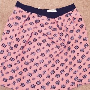 Sandro Printed Pink Skirt Size Small